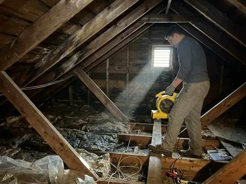 attic-water-damage-drying-proc-007 — frequently asked questions, Emergency Water Extraction & 24/7 Flood Response in Lemmon…
